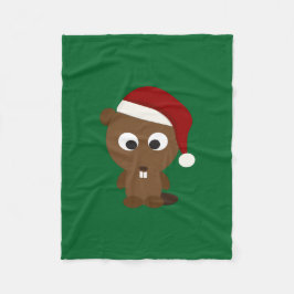 Santa Beaver Fleecefilt