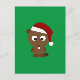 Santa Beaver Helg Vykort