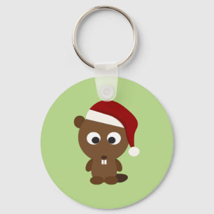 Santa Beaver Nyckelring