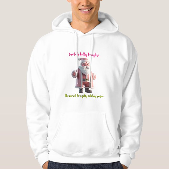 Santa Belly Laughs Hoodie (Framsida)