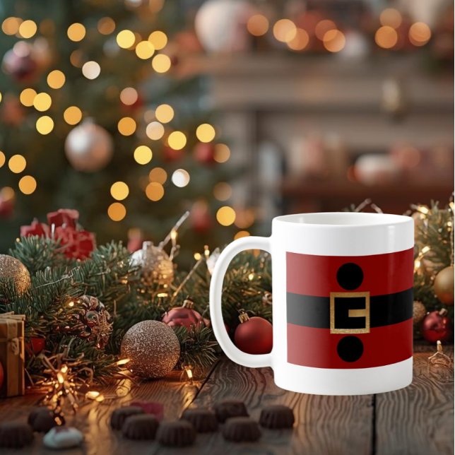 Santa Belt Christmas – Festive Holiday Gift Kaffemugg (Skapare uppladdad)