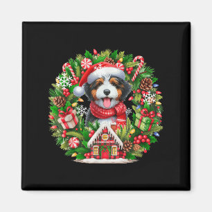 Santa Bernedoodle-Blommigten Circle Owner Ki Magnet