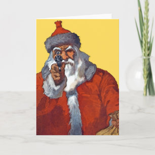 Santa:  Beväpnat & klart Helgkort