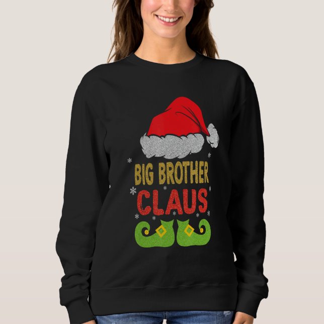 Santa Big Brother Claus-julmatchningsfamiljen T Shirt (Framsida)