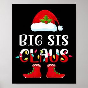 Santa Big Syrran Claus Elf Matching Family Group C Poster