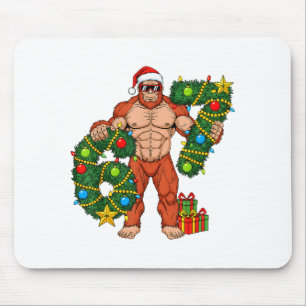 Santa Bigfoot 67 Julgran Xmas Ljus Roligt Musmatta