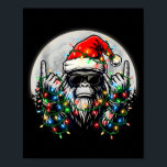 Santa Bigfoot Christmas Tree Xmas Lights Funny Sas Poster<br><div class="desc">Santa Bigfoot Christmas Tree Xmas Lights Funny Sasquatch</div>