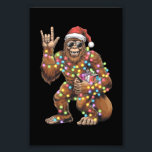 Santa Bigfoot jul jul Ljus Sten Funny Fototryck<br><div class="desc">Santa Bigfoot jul Ljus Sten Funny Sasquatch Tro</div>