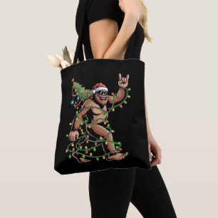 Santa Bigfoot Julgran Xmas Ljus Sasquatch Tygkasse