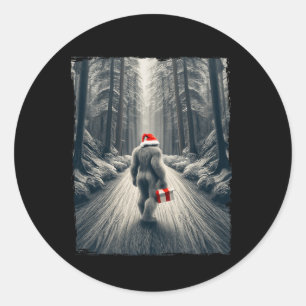 Santa Bigfoot-julsasquatch Tro Runt Klistermärke