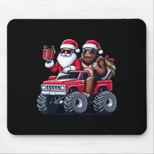 Santa Bigfoot Riding Monster Lastbil jul Toddl Musmatta