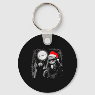 Santa Bigfoot Sten på julklapp Julafton Sasquat Nyckelring