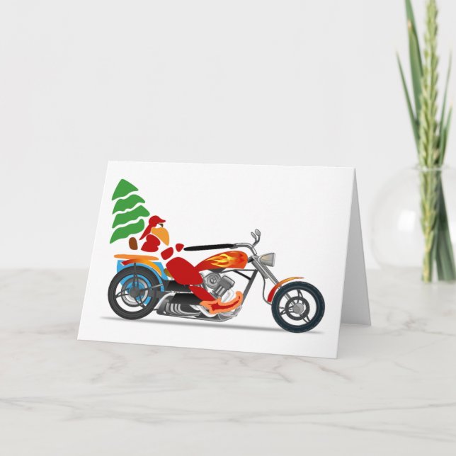 Santa biker helgkort (Framsida)