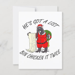 Santa Bin Kyckling Vykort