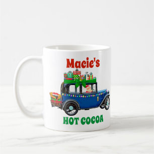 Santa Blå Bil Julpresenter Varm Choklad Kaffemugg