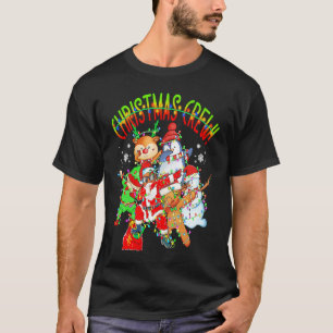 Santa Black African American jul Crew Flossi T Shirt
