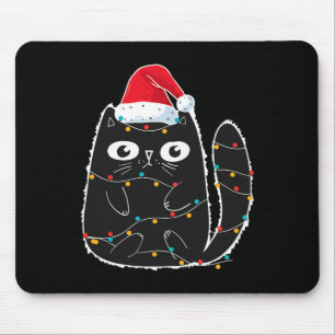 Santa Black Cat-klämman i julklapp Musmatta