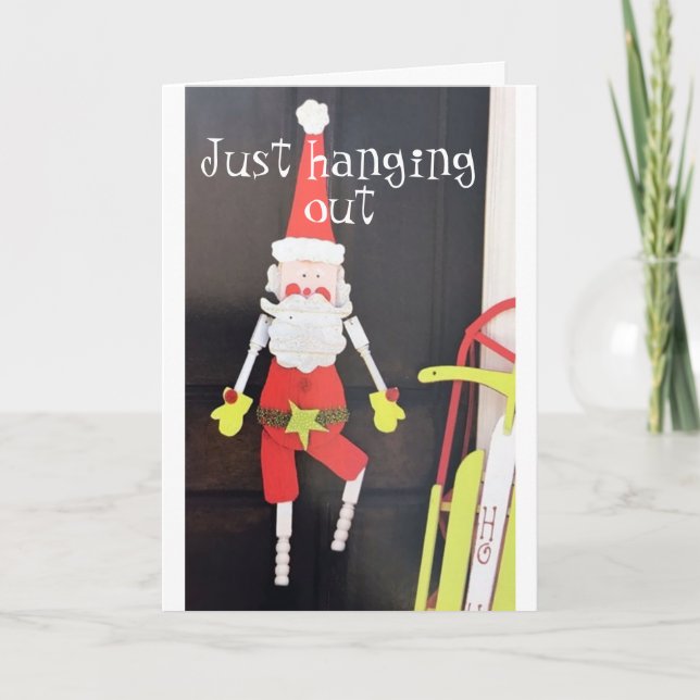 SANTA BLIR "GOD JUL" FÖR ATT SÄGA "" KORT (Framsida)