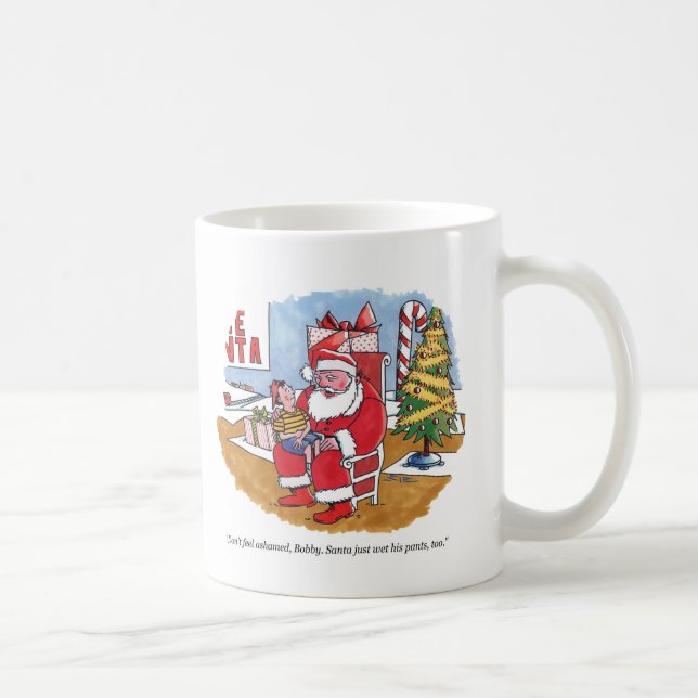 Santa Blöt lämnat hand mugg (Höger)