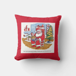 Santa Blöt Square Red dekorativ kudde