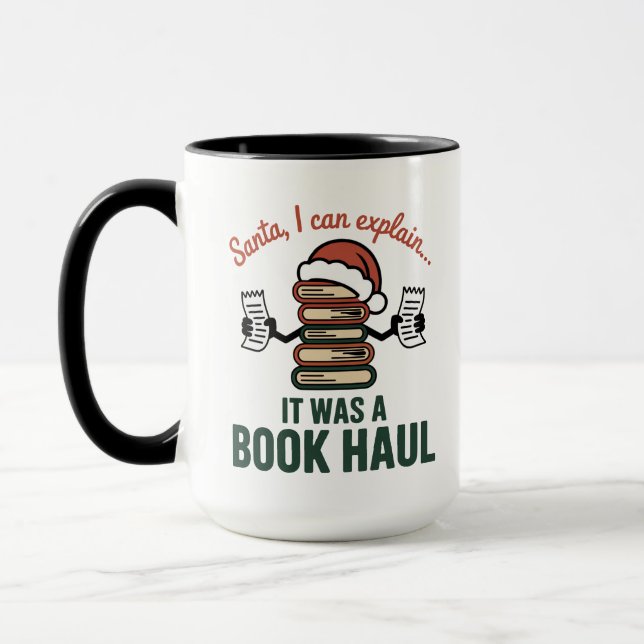 Santa Book Haul Holiday Fun Mugg (Vänster)