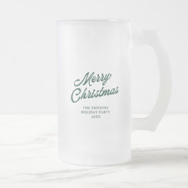 Santa “Bottoms Up” Funny Holiday Party Gift Frostat Ölglas