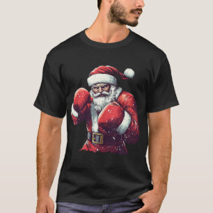 Santa Boxing Älskare Mma Muay Thai Boxer jul X T Shirt