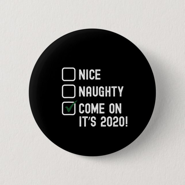 Santa Bra Bad Naughty Nice-julklapp - 2020 Knapp (Framsida)