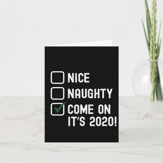 Santa Bra Bad Naughty Nice-julklapp - 2020 Kort (Framsida)