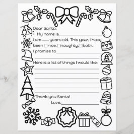 Santa Brev Coloring Page