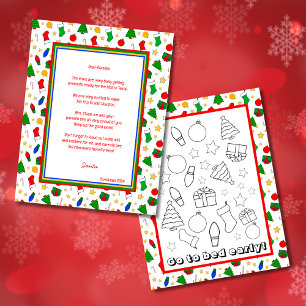 Santa Brev & Coloring Page Papprare Lakan