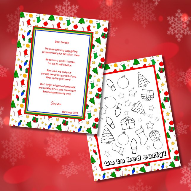 Santa Brev & Coloring Page Papprare Lakan (Skapare uppladdad)