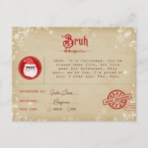 Santa Brev för att Tonåring jultelegram