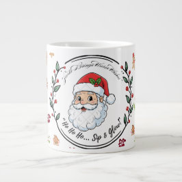 Santa Brings Warm Wishes – Festive Christmas Coffe Jumbo Mugg