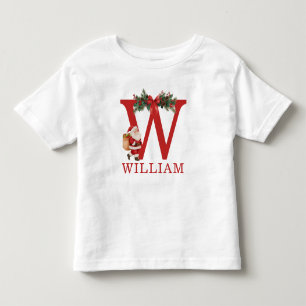Santa Broderade och Namn Familj Matchande T Shirt