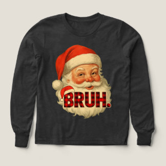 Santa Bruh Roliga Julpyjamas | Röd Rutig Jul T Shirt