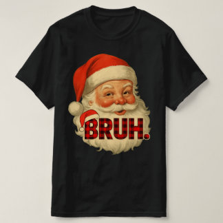 Santa Bruh Roliga Julpyjamas | Röd Rutig Jul T Shirt