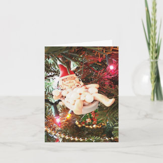 Santa bubbelbadprydnad helgkort