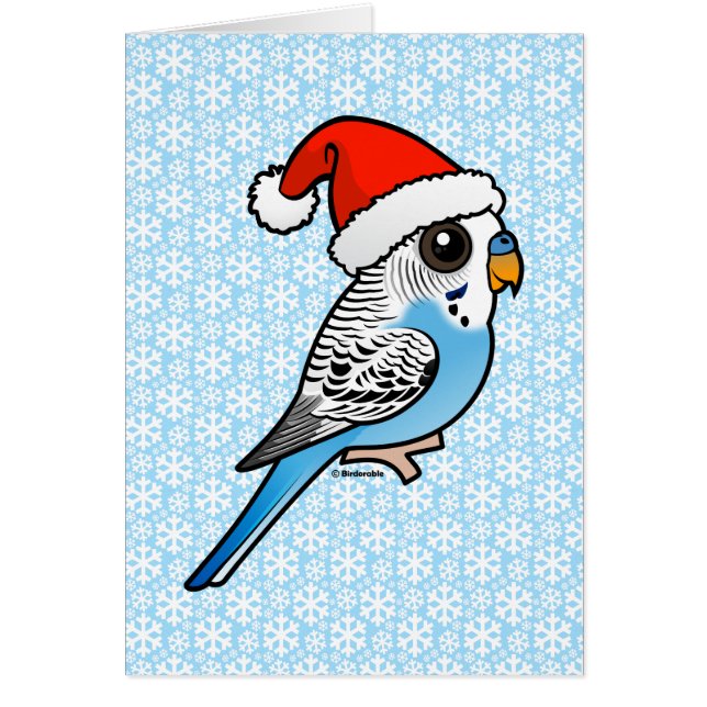 Santa Budgie Blue OBS Kort (Framsidan)