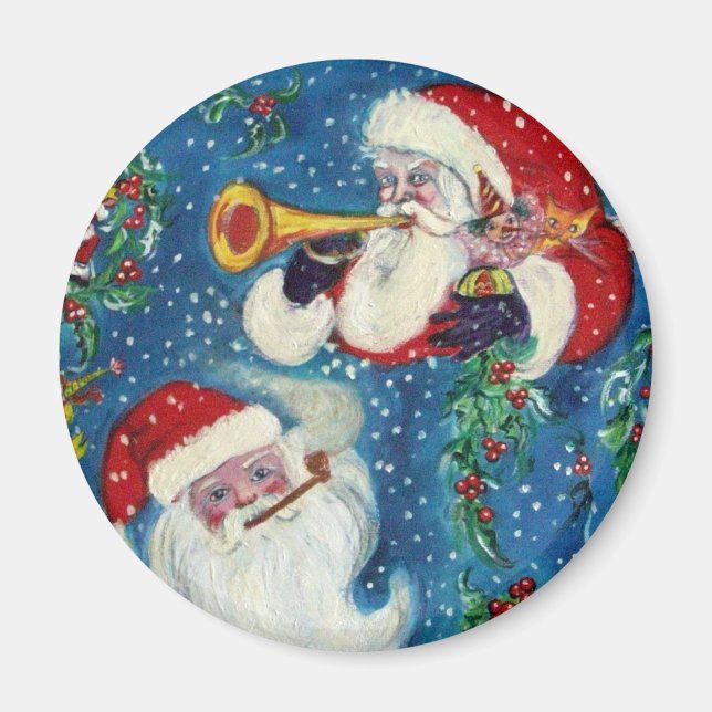 SANTA BUGLER-julafton Magnet (Framsidan)