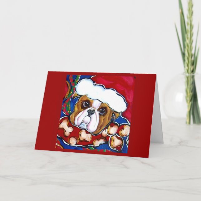 Santa Bulldog Helgkort (Framsida)