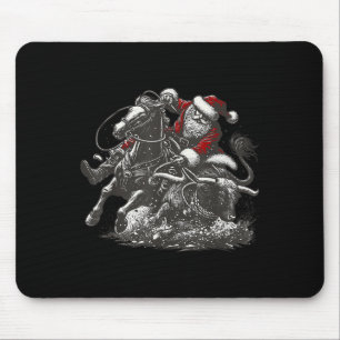 Santa Bulldogging Jul Cowboy Santa Rodeo Xma Musmatta