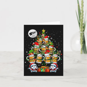 Santa Bunnies och Beer Gles Julgran Drinker Kort