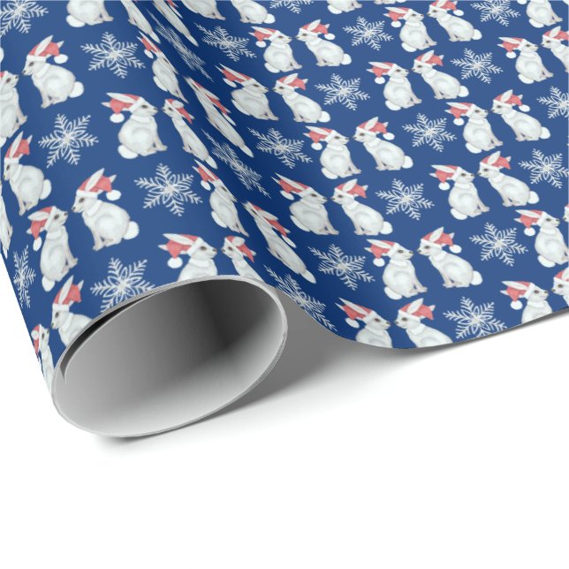 Santa Bunnies Wrapping Paper Presentpapper (Rullad Hörn)