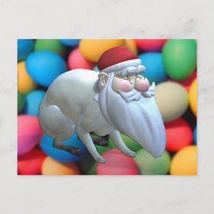 Santa Bunny Helg Vykort