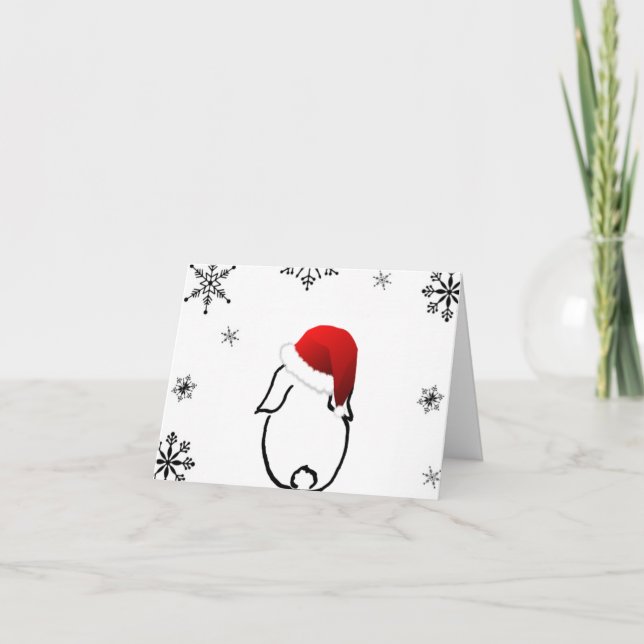 Santa Bunny Helgdag Card Kort (Framsida)