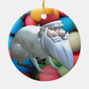 Santa Bunny Julgransprydnad Keramik