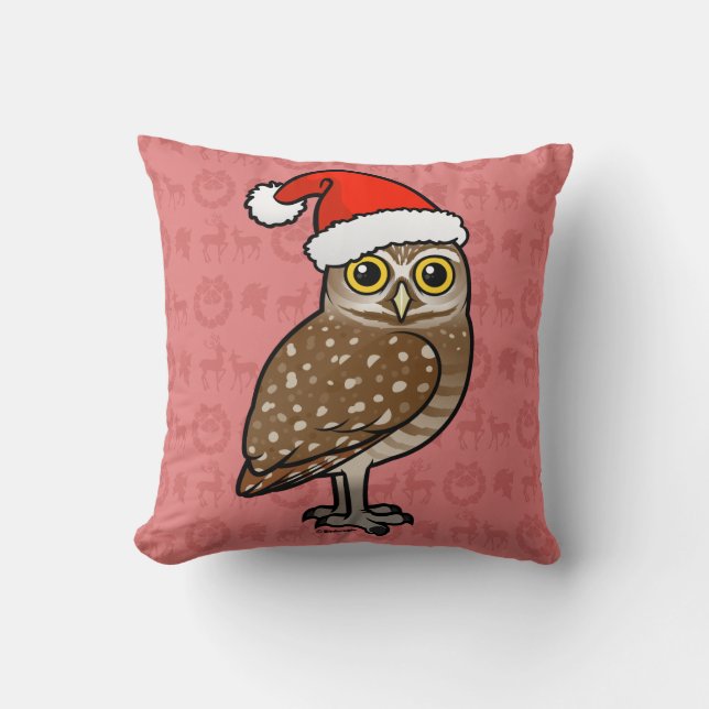 Santa Burrowing Uggla Kudde (Framsida)