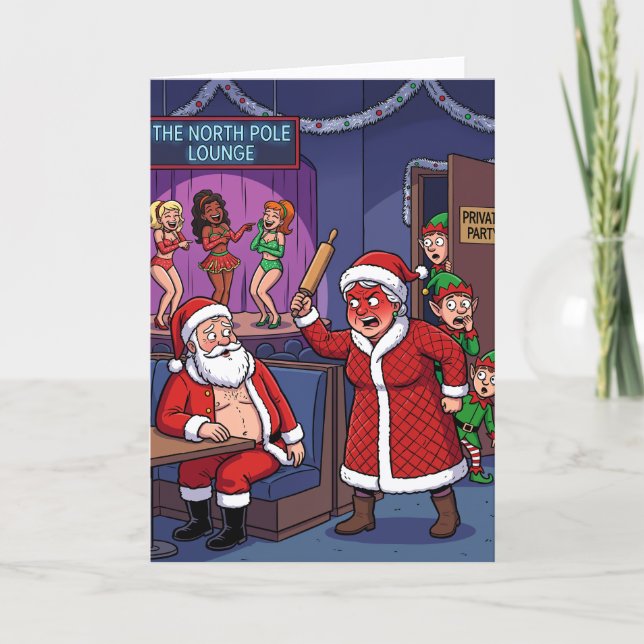 Santa Busted Kort (Framsida)