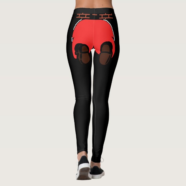 Santa Butt Leggings Black (Baksida)